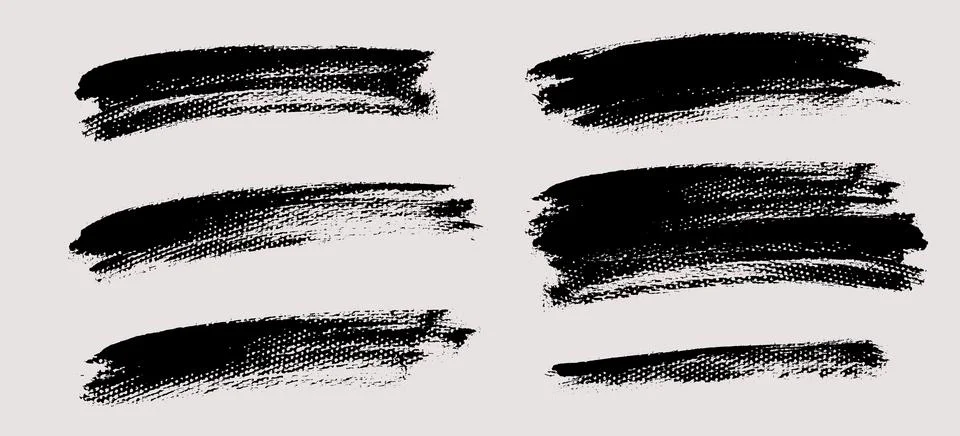 Brush strokes vector. Painted rectangles set Stock Illustration