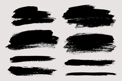Brush strokes vector. Painted rectangles set Stock Illustration