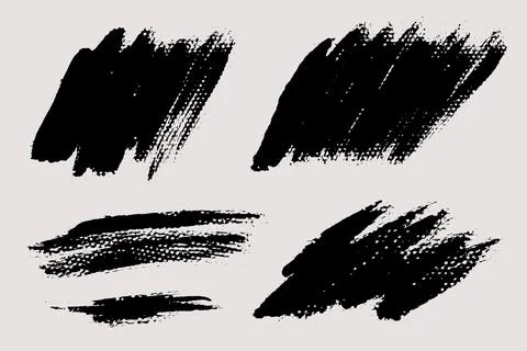 Brush strokes vector. Painted rectangles set Stock Illustration