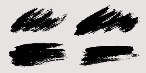 Brush strokes vector. Painted rectangles set Stock Illustration