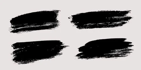 Brush strokes vector. Painted rectangles set Illustrazione stock