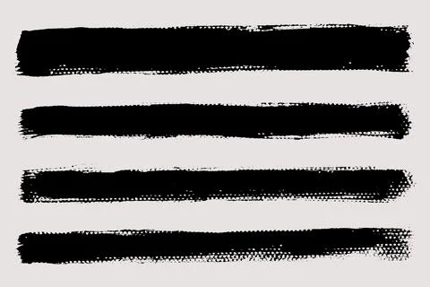 Brush strokes vector. Painted rectangles set Stock Illustration