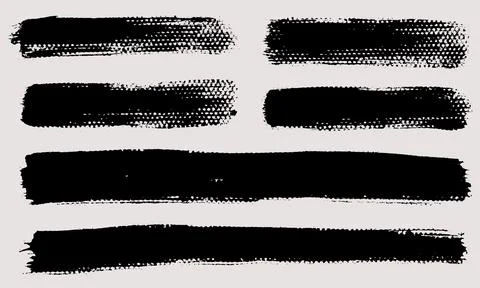 Brush strokes vector. Painted rectangles set Stock Illustration