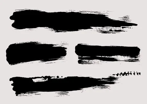 Brush strokes vector. Painted rectangles set Stock Illustration