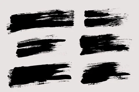 Brush strokes vector. Painted rectangles set Stock Illustration