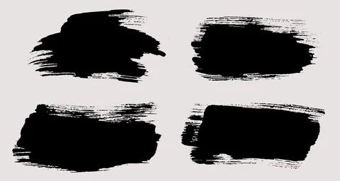 Brush strokes vector. Painted rectangles set Stock Illustration