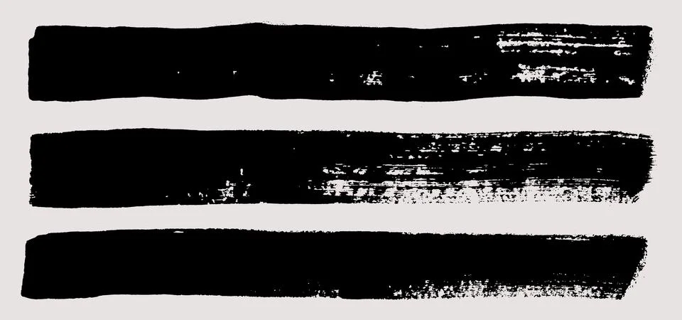 Brush strokes vector. Painted rectangles set Stock Illustration