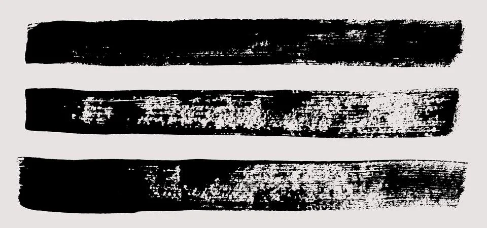 Brush strokes vector. Painted rectangles set Stock Illustration