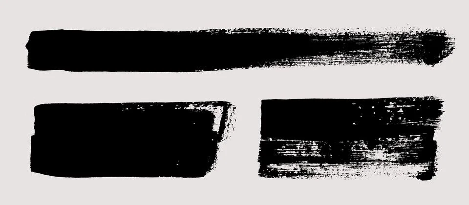 Brush strokes vector. Painted rectangles set Illustrazione stock