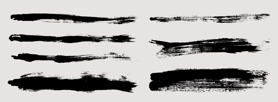 Brush strokes vector. Painted rectangles set Stock Illustration