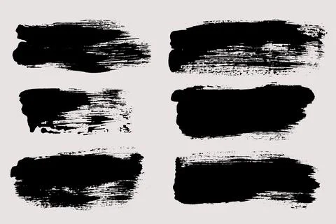 Brush strokes vector. Painted rectangles set Stock Illustration