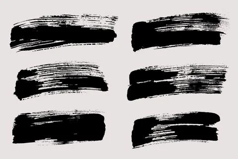 Brush strokes vector. Painted rectangles set Stock Illustration