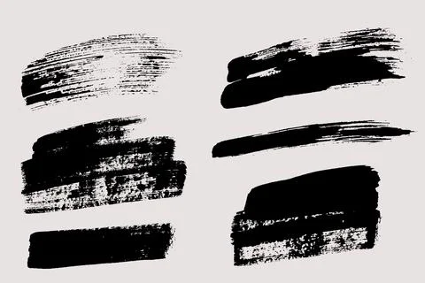 Brush strokes vector. Painted rectangles set Stock Illustration