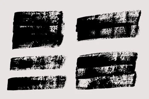 Brush strokes vector. Painted rectangles set Stock Illustration