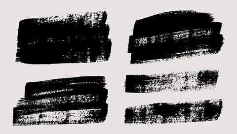 Brush strokes vector. Painted rectangles set Illustrazione stock
