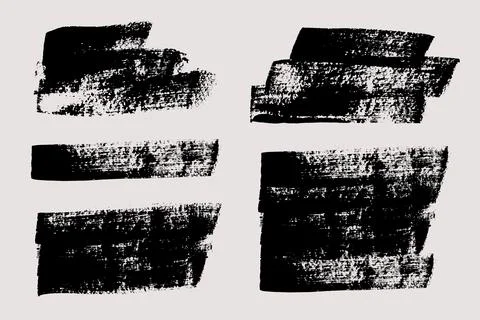 Brush strokes vector. Painted rectangles set Stock Illustration