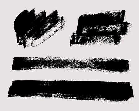 Brush strokes vector. Painted rectangles set Stock Illustration