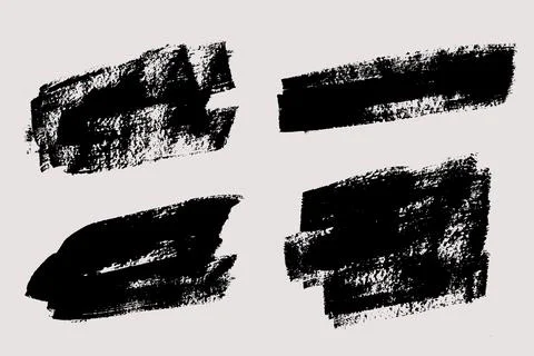 Brush strokes vector. Painted rectangles set Stock Illustration