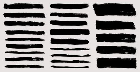 Brush strokes vector. Painted rectangles set Illustrazione stock