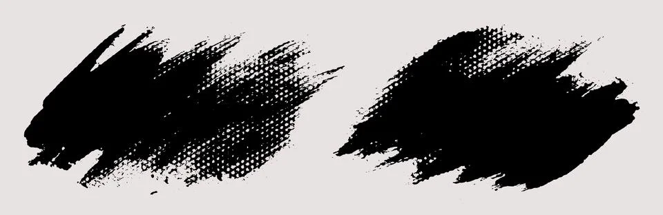 Brush strokes vector. Painted rectangles set Stock Illustration