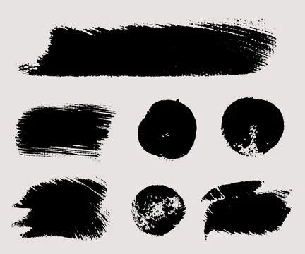 Brush strokes vector. Painted sponge rectangles Stock Illustration