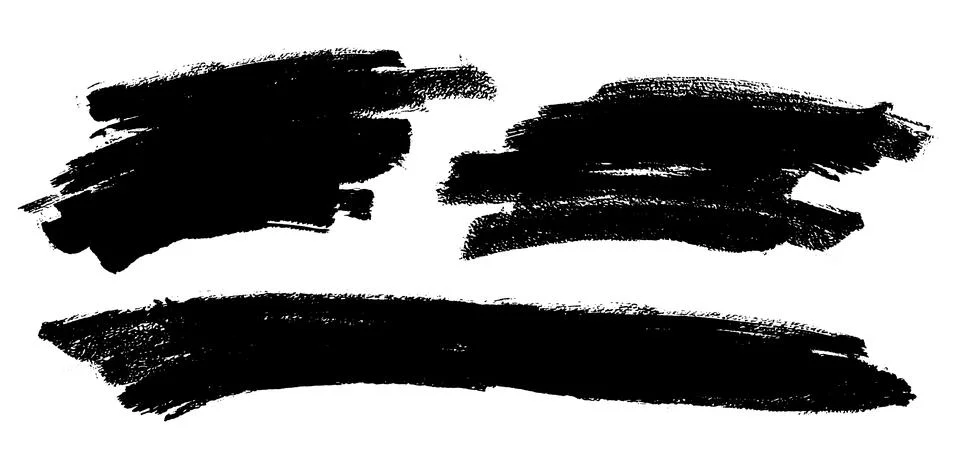 Brush strokes vector. Rectangular painted objects Illustrazione stock