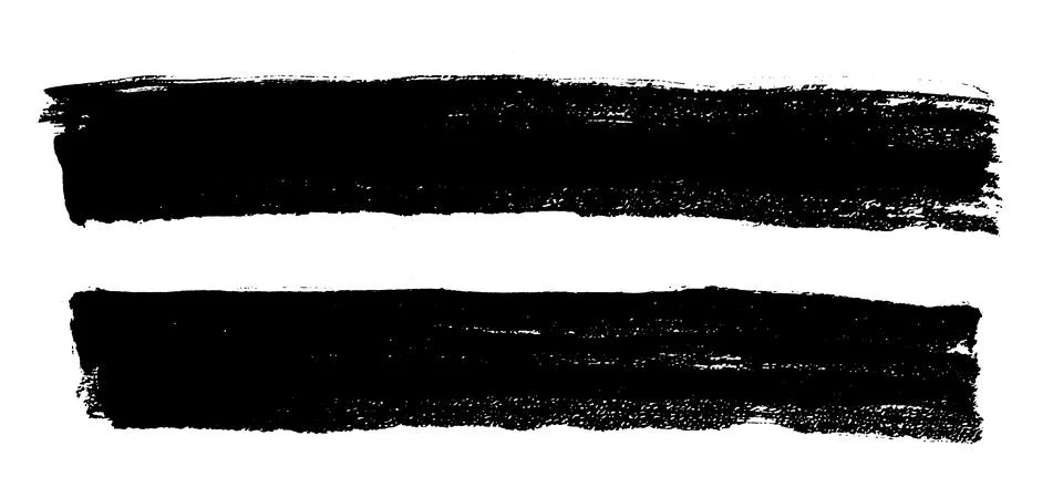 Brush strokes vector. Rectangular painted objects Illustrazione stock