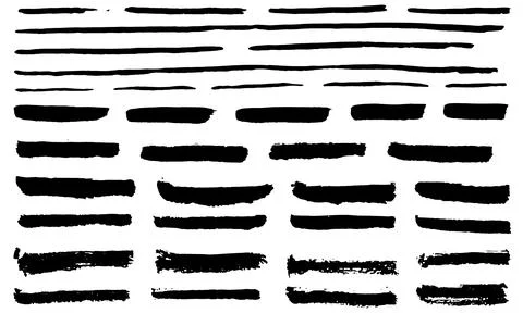 Brush strokes vector. Rectangular painted objects Illustrazione stock