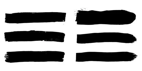 Brush strokes vector. Rectangular painted objects Illustrazione stock