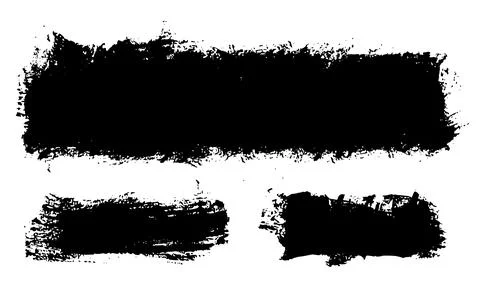 Brush strokes vector. Rectangular painted objects Illustrazione stock