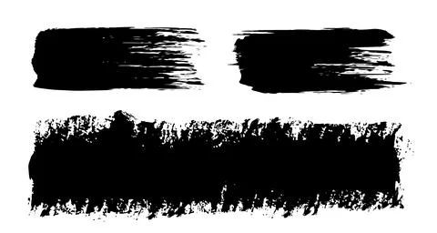 Brush strokes vector. Rectangular painted objects Illustrazione stock