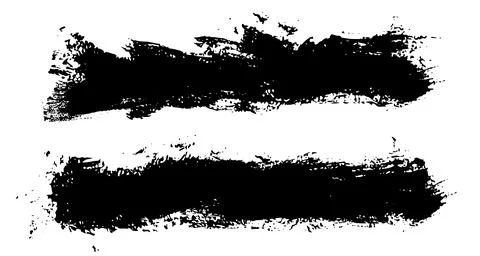 Brush strokes vector. Rectangular painted objects Illustrazione stock