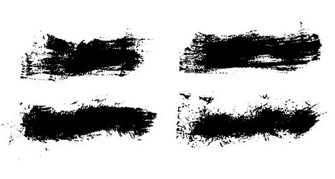 Brush strokes vector. Rectangular painted objects Illustrazione stock