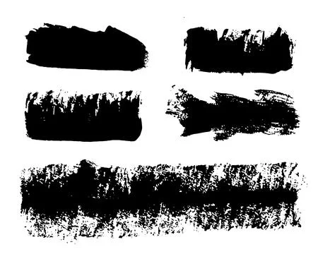 Brush strokes vector. Rectangular painted objects Illustrazione stock