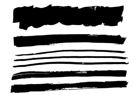 Brush strokes vector. Rectangular painted objects Illustrazione stock