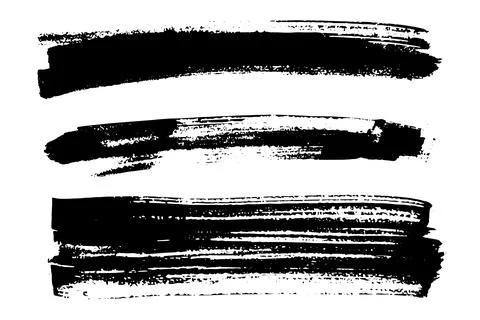 Brush strokes vector. Rectangular painted objects Illustrazione stock