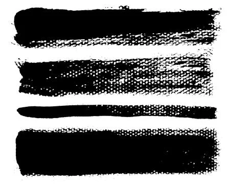 Brush strokes vector. Set of text boxes. Paintbrush collection. Grunge design Stock Illustration