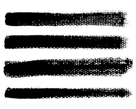 Brush strokes vector. Set of text boxes. Paintbrush collection. Grunge design Stock Illustration