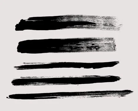 Brush strokes vector. Set of text boxes Stock Illustration