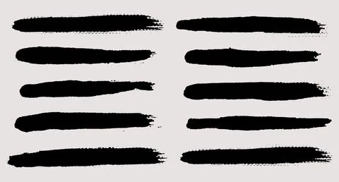 Brush strokes vector. Set of text boxes Stock Illustration