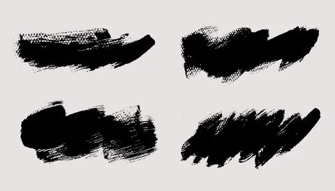 Brush strokes vector. Set of text boxes Stock Illustration