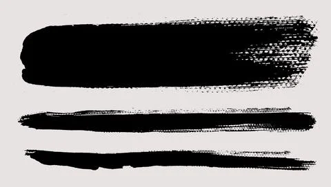 Brush strokes vector. Set of text boxes Illustrazione stock