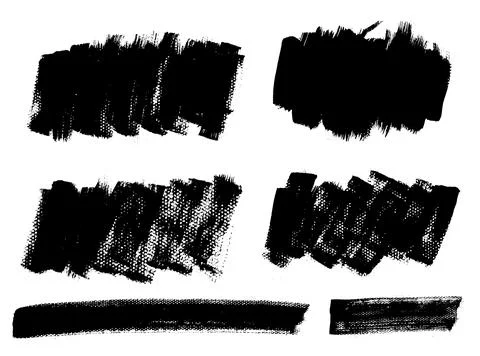 Brush strokes vector. SPainted rectangles and diagonal brush backgrounds Stock Illustration