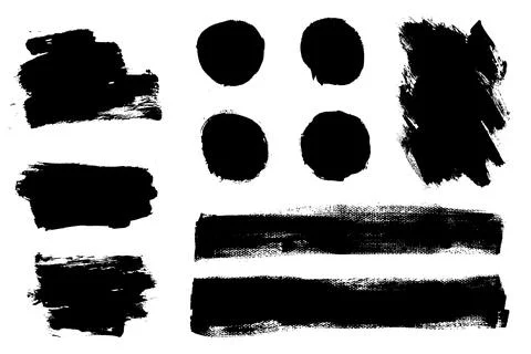 Brush strokes vector. SPainted rectangles and diagonal brush backgrounds Stock Illustration