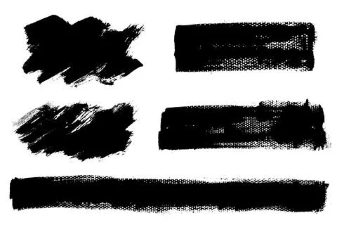 Brush strokes vector. SPainted rectangles and diagonal brush backgrounds Stock Illustration