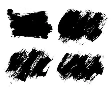 Brush strokes vector. SPainted rectangles and diagonal brush backgrounds Stock Illustration