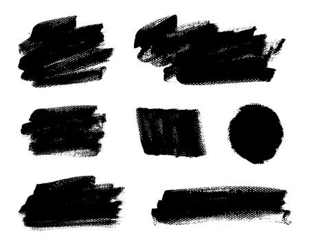 Brush strokes vector. SPainted rectangles and diagonal brush backgrounds Stock Illustration