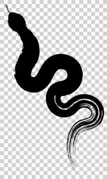 A brush style abstract snake イラスト素材