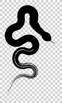 A brush style abstract snake イラスト素材