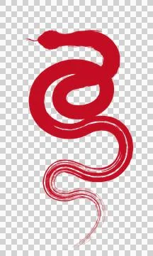 A brush style abstract snake イラスト素材